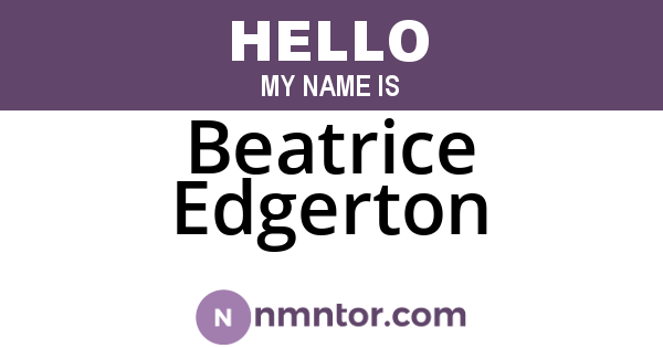Beatrice Edgerton