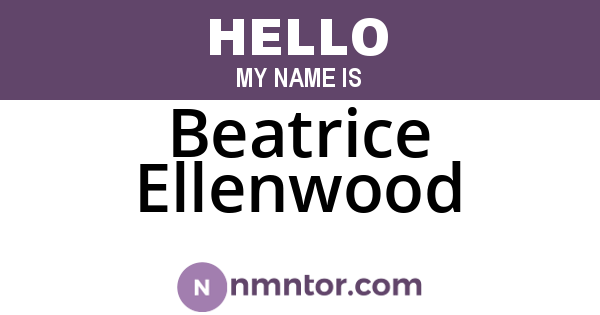 Beatrice Ellenwood