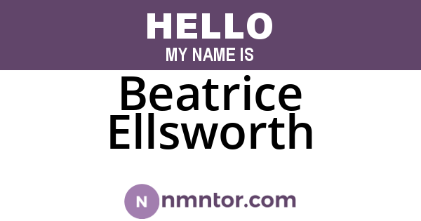 Beatrice Ellsworth