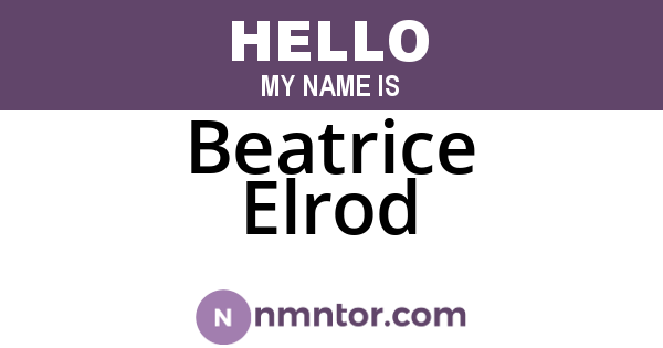 Beatrice Elrod