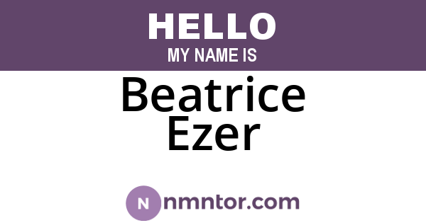 Beatrice Ezer
