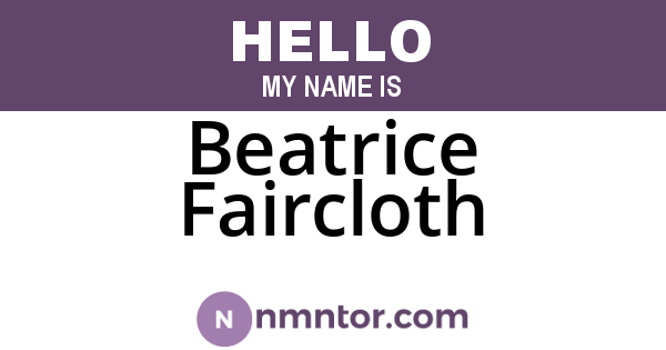 Beatrice Faircloth