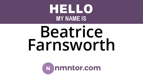 Beatrice Farnsworth
