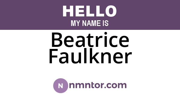 Beatrice Faulkner
