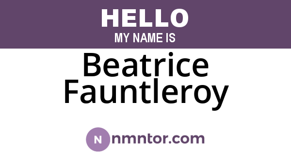 Beatrice Fauntleroy