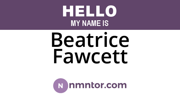 Beatrice Fawcett