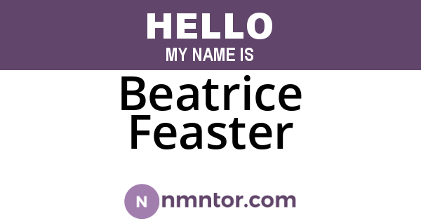 Beatrice Feaster