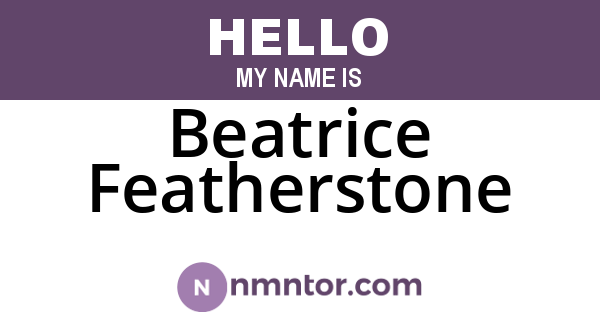 Beatrice Featherstone
