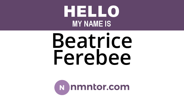 Beatrice Ferebee