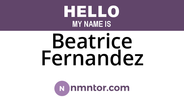 Beatrice Fernandez