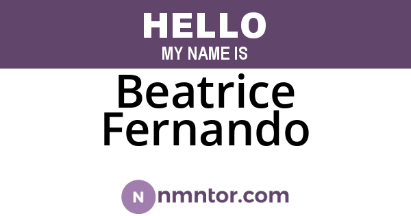 Beatrice Fernando