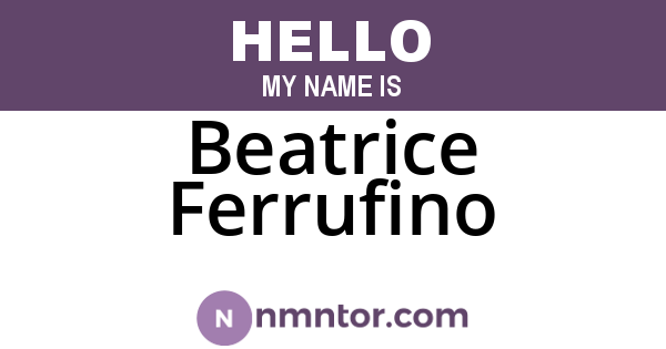 Beatrice Ferrufino