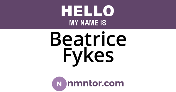 Beatrice Fykes