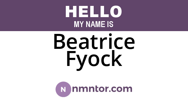 Beatrice Fyock