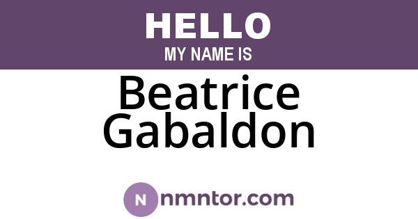 Beatrice Gabaldon