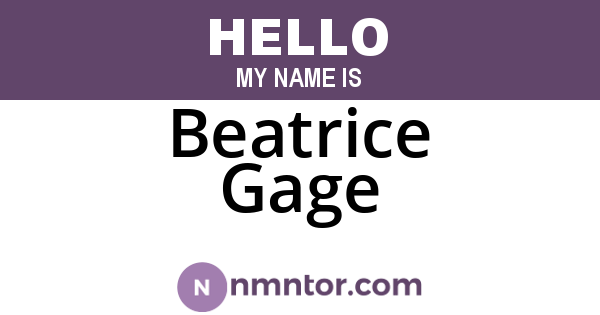 Beatrice Gage