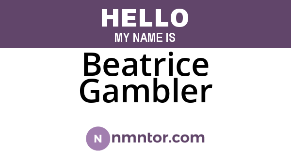 Beatrice Gambler