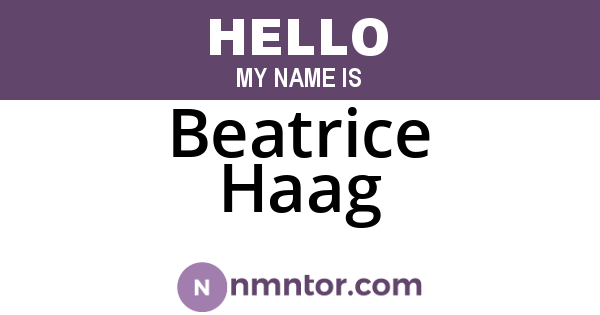 Beatrice Haag