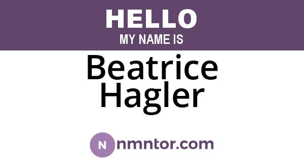 Beatrice Hagler