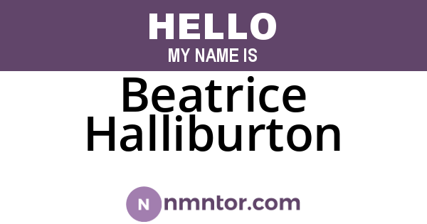 Beatrice Halliburton