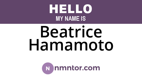 Beatrice Hamamoto