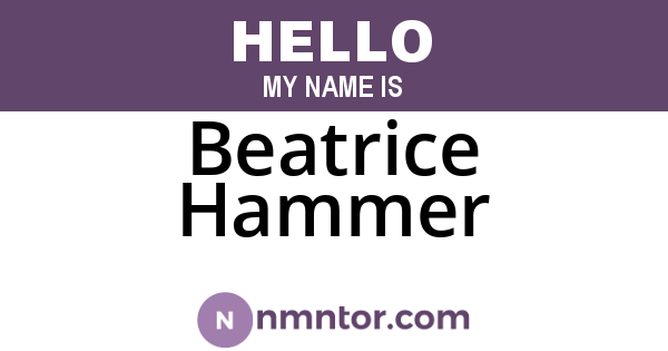Beatrice Hammer