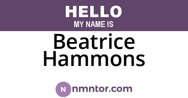 Beatrice Hammons