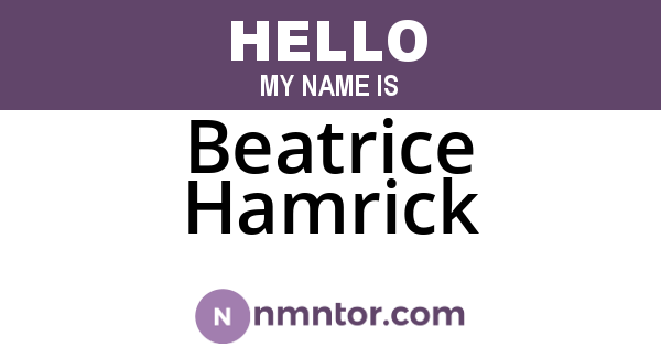 Beatrice Hamrick