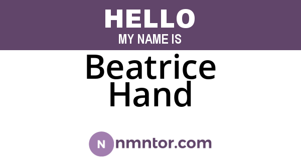 Beatrice Hand