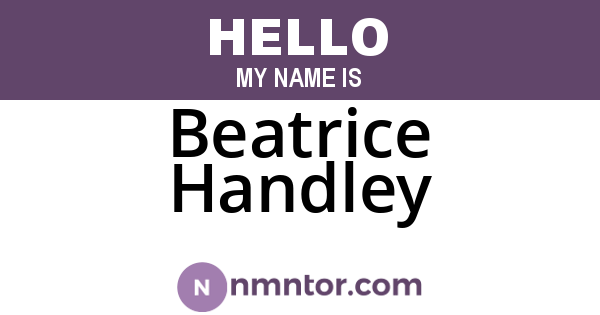 Beatrice Handley