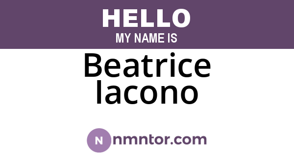 Beatrice Iacono