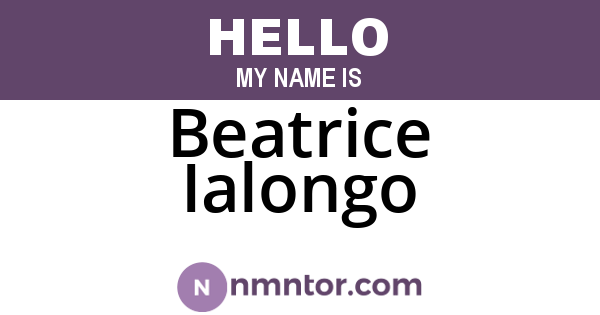 Beatrice Ialongo