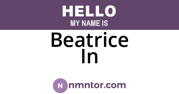 Beatrice In