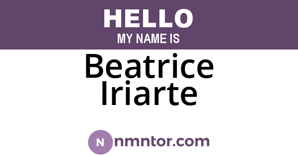 Beatrice Iriarte