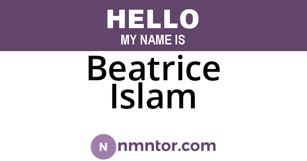 Beatrice Islam
