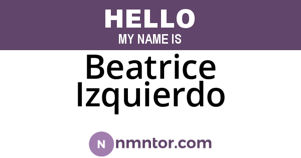 Beatrice Izquierdo