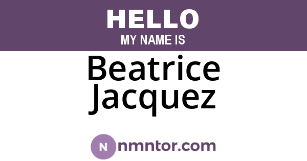 Beatrice Jacquez