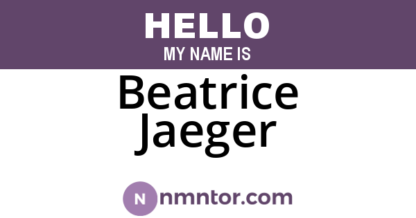 Beatrice Jaeger