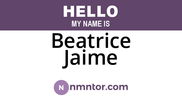 Beatrice Jaime