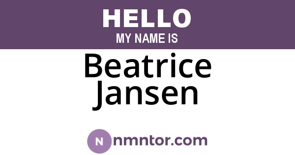 Beatrice Jansen