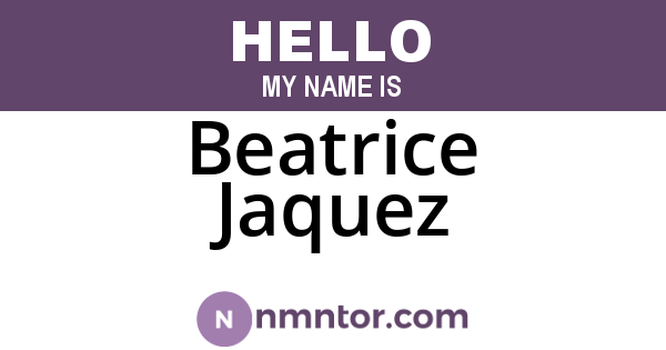 Beatrice Jaquez