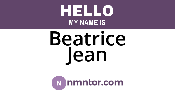 Beatrice Jean