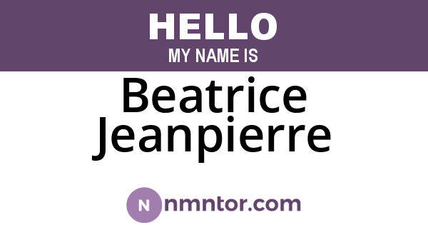 Beatrice Jeanpierre