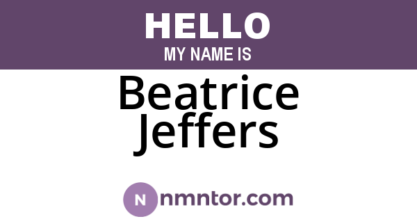 Beatrice Jeffers