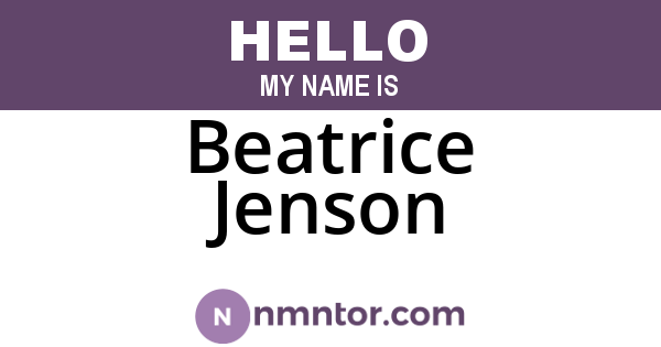 Beatrice Jenson