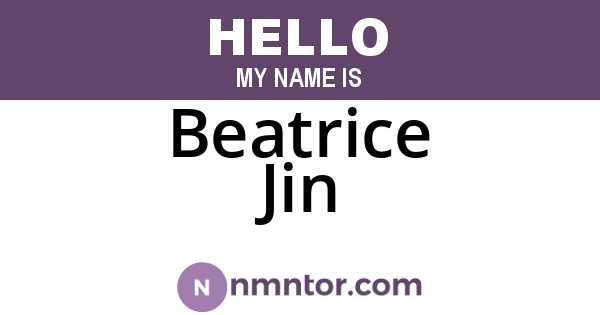 Beatrice Jin
