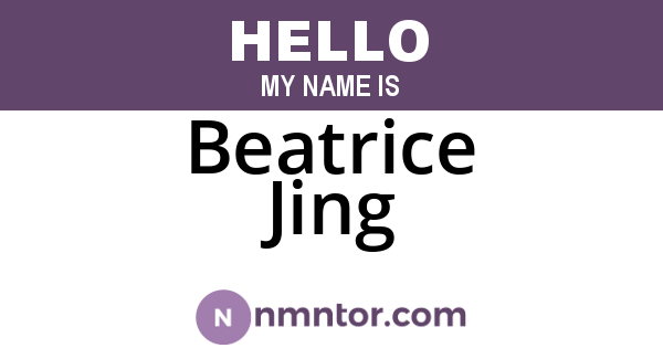 Beatrice Jing