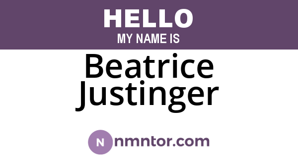 Beatrice Justinger