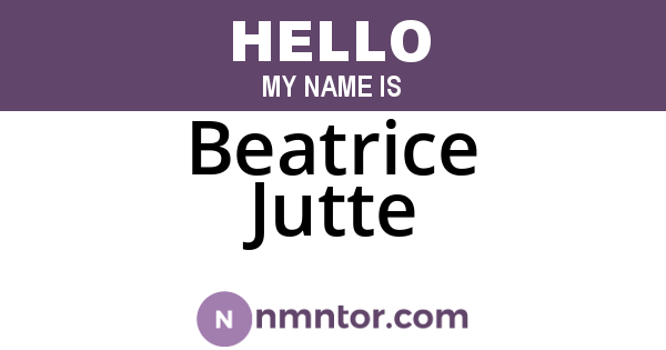 Beatrice Jutte