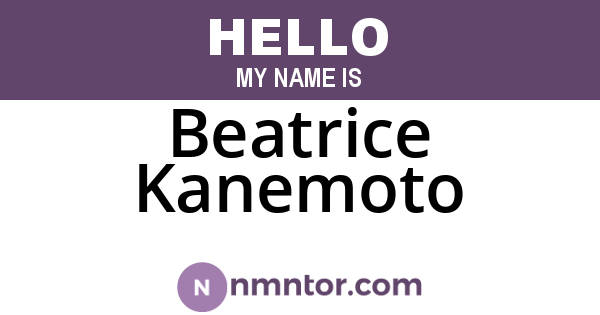 Beatrice Kanemoto